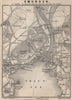 GMUNDEN antique town city plan stadtplan. Austria Österreich karte 1905 map