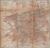 PRAGUE PRAHA PRAG antique town city plan mesta. Czech Republic mapa 1905