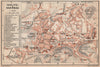 TEPLICE / Teplitz-Schönau town city plan mesta. Czech Republic mapa 1929