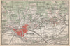 ARNHEM ENVIRONS. Velp. Netherlands kaart. BAEDEKER 1897 old antique map chart