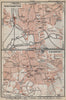 NORTHAMPTON & COVENTRY town city plans. Pre World War 2. Midlands 1910 old map