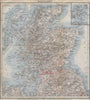RAILWAY MAP OF SCOTLAND. Steamboat steamship routes. BAEDEKER 1910 old
