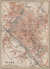 REIMS antique town city plan de la ville. Marne carte. BAEDEKER 1905 old map