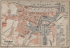 DIEPPE antique town city plan de la ville. Seine-Maritime carte 1909 old map