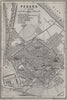 PESARO antique town city plan piano urbanistico. Italy mappa. BAEDEKER 1909