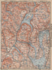 INNER OSLOFJORD. Tyrifjord Kongsberg Lake Krøderen Topo-map. Norway 1899