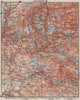 JOTUNHEIMEN Nasjonalpark topo-map. Norway kart. BAEDEKER 1899 old antique