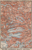 Geiranger Polfos Tafjord Jostedal Grotli Topo-map. Norway kart 1899 old