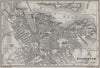STAVANGER STAVANGER antique town city byplan. Norway kart. BAEDEKER 1909 map