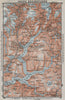 INNER SOGNEFJORD topo-map. Gaupne Luster Ardalstangen. Norway kart 1909