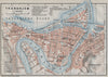 TRONDHEIM Trondhjem antique town city byplan & environs. Norway kart 1909 map