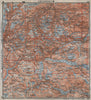 JOTUNHEIMEN Nasjonalpark topo-map. Norway kart. BAEDEKER 1912 old antique