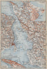 ØRESUND Oresund. Shores of The Sound. Hensingor Kullen. Sweden Denmark 1912 map