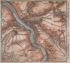 SANKT GOAR ST GOARSHAUSEN Oberes Mittelrheintal Rhine Gorge karte SMALL 1896 map
