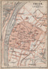 TRIER town city stadtplan. Rhineland-Palatinate. Trèves Treves karte 1896 map