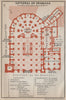 CATHEDRAL OF / CATEDRAL DE GRANADA floor plan. Spain España mapa 1913 old