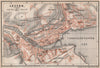LUCERNE LUZERN. town city stadtplan. Switzerland Suisse Schweiz 1889 old map