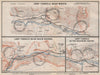 ST GOTTHARD RAILWAY SPIRAL/LOOP TUNNELS Wassen Freggio Prato Biaschina 1889 map