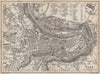 BERN BERNE. town city stadtplan. Switzerland Suisse Schweiz. BAEDEKER 1889 map