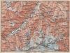 UPPER ENGADINE. St Moritz Celerina Pontresina Sils-Maria Bernina Range 1889 map