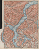 LAGO MAGGIORE. Lake Maggiore. Varese Varesa Pallanza. Topo-map. Italy 1889