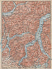 LAKES/LAGO DI COMO & LUGANO. Lecco Bellinzona. Topo-map. Italy mappa 1889