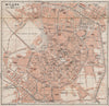 MILAN MILANO. town city plan piano urbanistico. Italy mappa. BAEDEKER 1889