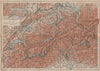 Map of Switzerland Suisse Schweiz. Northern Italy railways carte karte 1893