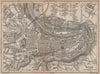 BERN BERNE. town city stadtplan. Switzerland Suisse Schweiz. BAEDEKER 1893 map