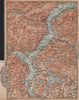 LAGO MAGGIORE. Lake Maggiore. Varese Varesa Pallanza. Topo-map. Italy 1893
