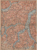 LAKES/LAGO DI COMO & LUGANO. Lecco Bellinzona. Topo-map. Italy mappa 1893