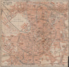 MILAN MILANO. town city plan piano urbanistico. Italy mappa. BAEDEKER 1893