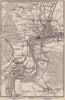 SCHAFFHAUSEN environs. Flurlingen Feuerthalen Neuhausen. Schweiz 1897 old map