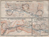 ST GOTTHARD RAILWAY SPIRAL/LOOP TUNNELS Wassen Freggio Prato Biaschina 1897 map