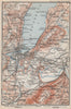 GENEVA GENÈVE GENF ENVIRONS. Switzerland Suisse Schweiz carte karte 1897 map