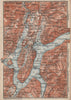 LUGANO ENVIRONS. Lake Lago di. Topo-map. Switzerland Suisse Schweiz 1897