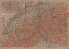 Map of Switzerland Suisse Schweiz. Northern Italy railways carte karte 1899