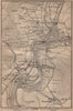 SCHAFFHAUSEN environs. Flurlingen Feuerthalen Neuhausen. Schweiz 1899 old map