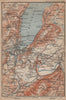 GENEVA GENÈVE GENF ENVIRONS. Switzerland Suisse Schweiz carte karte 1899 map