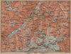 UPPER ENGADINE. St Moritz Celerina Pontresina Sils-Maria Bernina Range 1899 map