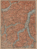 LAKES/LAGO DI COMO & LUGANO. Lecco Bellinzona. Topo-map. Italy mappa 1899