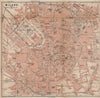 MILAN MILANO. town city plan piano urbanistico. Italy mappa. BAEDEKER 1899