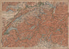 Map of Switzerland Suisse Schweiz. Northern Italy railways carte karte 1901