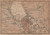 COMO ENVIRONS. Brunate San Giorgio. Italy mappa. BAEDEKER 1901 old antique