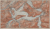 LAKE LUCERNE Vierwaldstättersee. Luzern Stans Weggis Brunnen Schwyz 1905 map