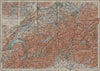 Map of Switzerland Suisse Schweiz. Northern Italy railways carte karte 1907