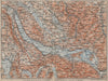 LAKE ZÜRICH. Zuricher See Lachen Utznach.Topo-map. Switzerland Schweiz 1907