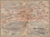 ST. GALLEN. town city stadtplan. Switzerland Suisse Schweiz. BAEDEKER 1907 map