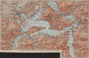 LAKE LUCERNE Vierwaldstättersee. Luzern Stans Weggis Brunnen Schwyz 1907 map