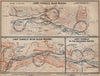 ST GOTTHARD RAILWAY SPIRAL/LOOP TUNNELS Wassen Freggio Prato Biaschina 1907 map